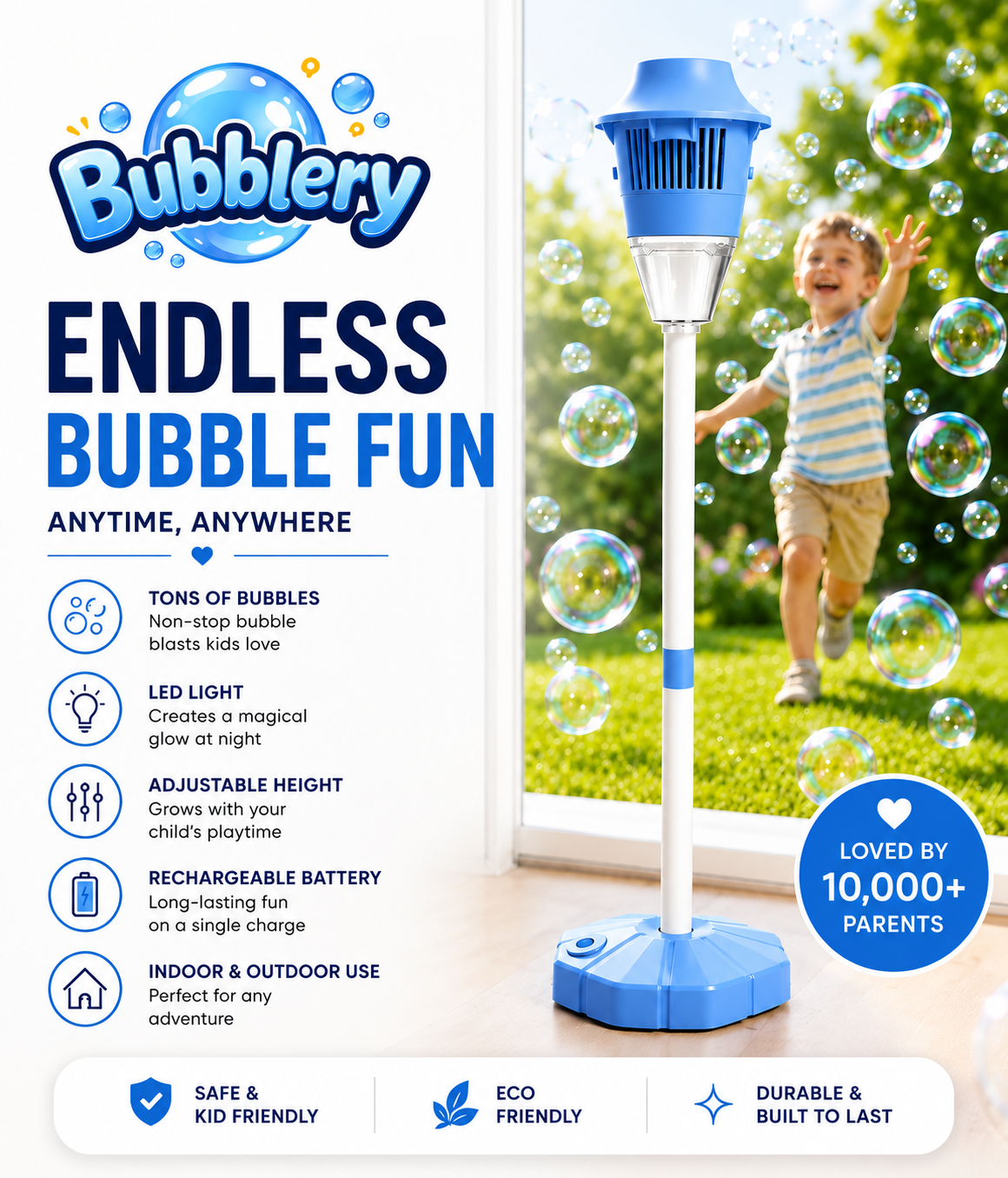 Bubblery Bubble LED Torch - endless bubble fun, anytime anywhere